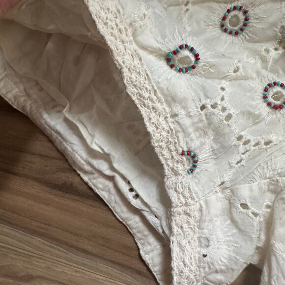 Urban Outfitters Ecote Eyelet Beaded Low Rise Mini Shorts - Picture 3 of 5